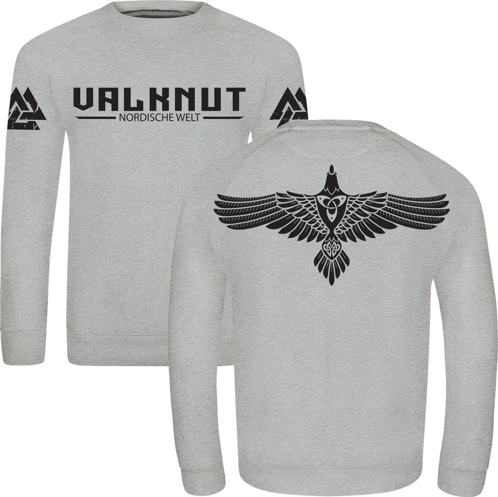 Herren Sweatshirt Valknut BLACK