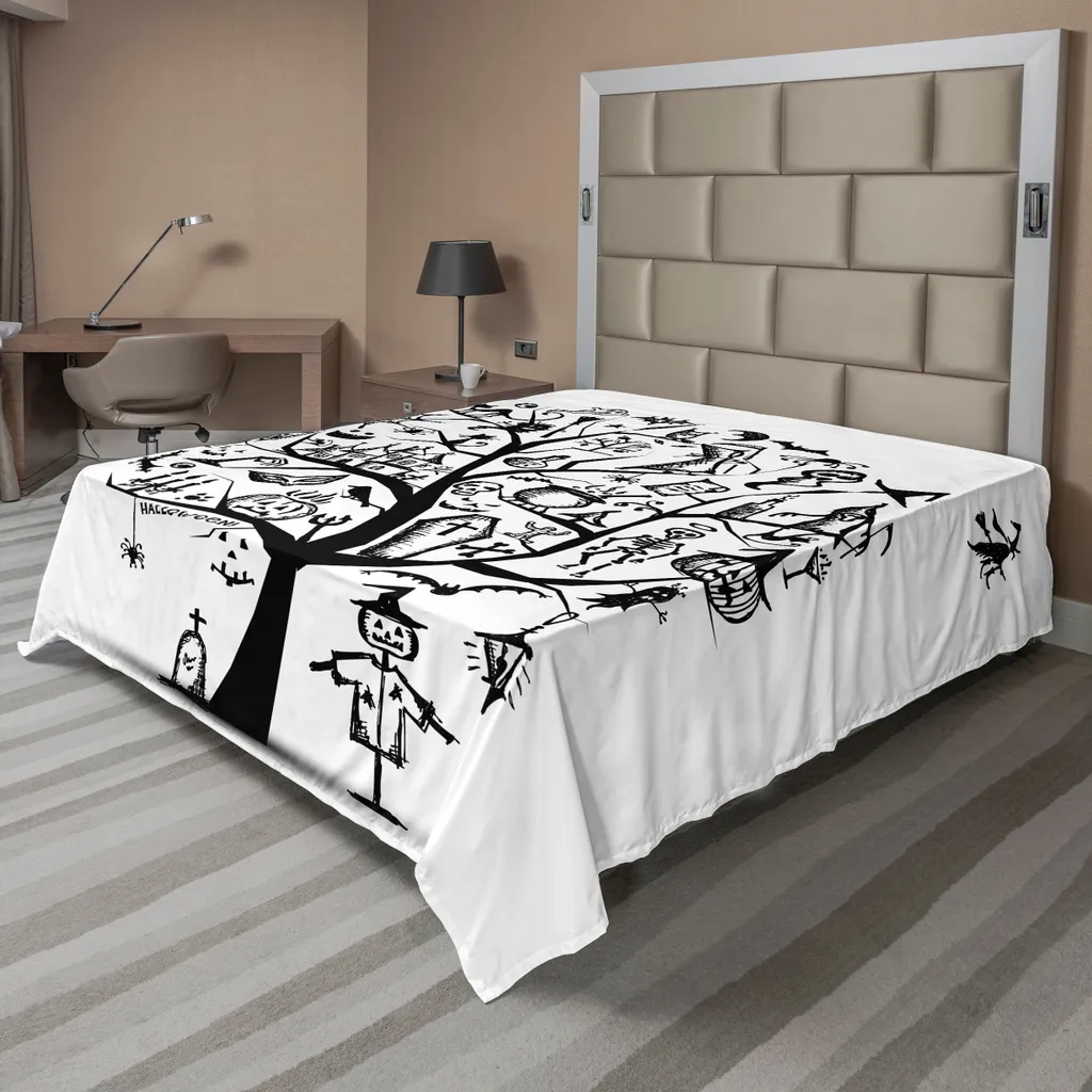 Drap de lit doux motif sorcière maléfique impression haute définition