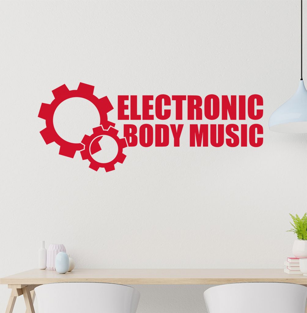 KIWISTAR Electronic Body Music - EBM Oldschool Retro Wandtattoo in 6 Größen - Wandaufkleber Wall Sticker - Dekoration, Küche, Wohnzimmer, Schlaf...