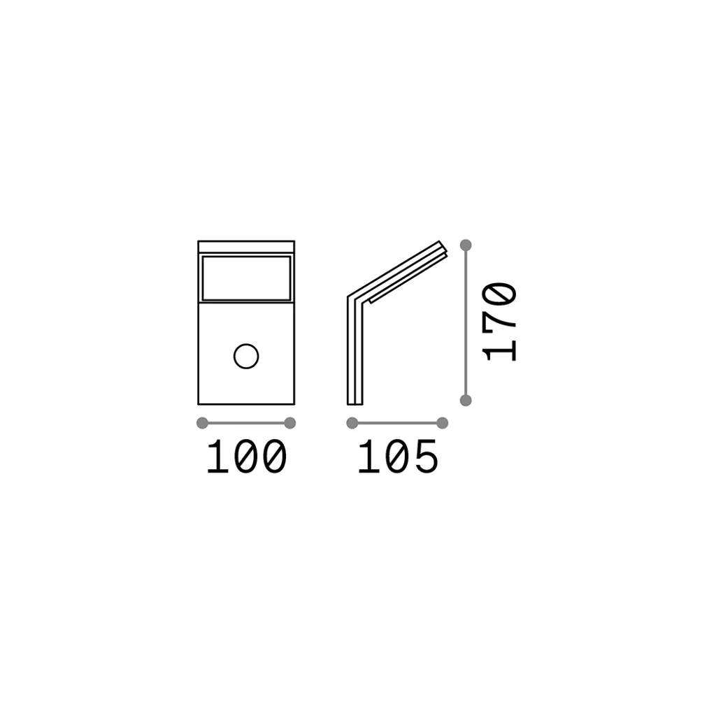 Applique LED IP54 Anthracite Style Sensor Ideal Lux à Détection 221519 - 2
