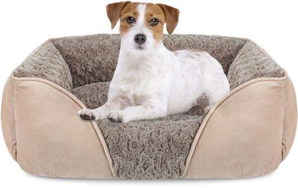 Hondenbett für mittelgroße Hunde, waschbar, weiches Hundekissen, Anti-Slip Hundekissen gegen Angst, Hundekissen für kleine und mittelgroße Hund...