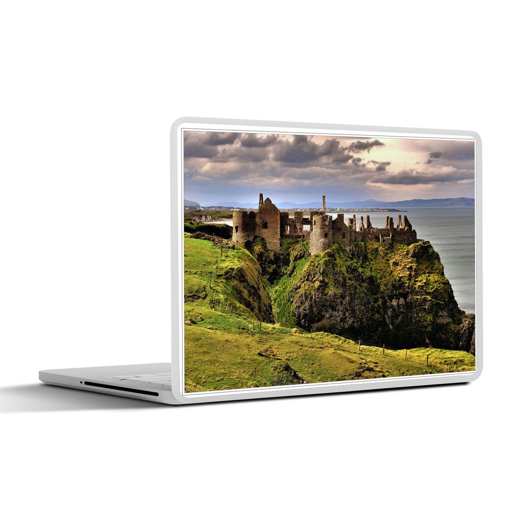 MuchoWow Laptop Aufkleber Sticker Cover Burgruinen an der irischen Küste 30x21 cm - Sticker für Laptop - Selbstklebend
