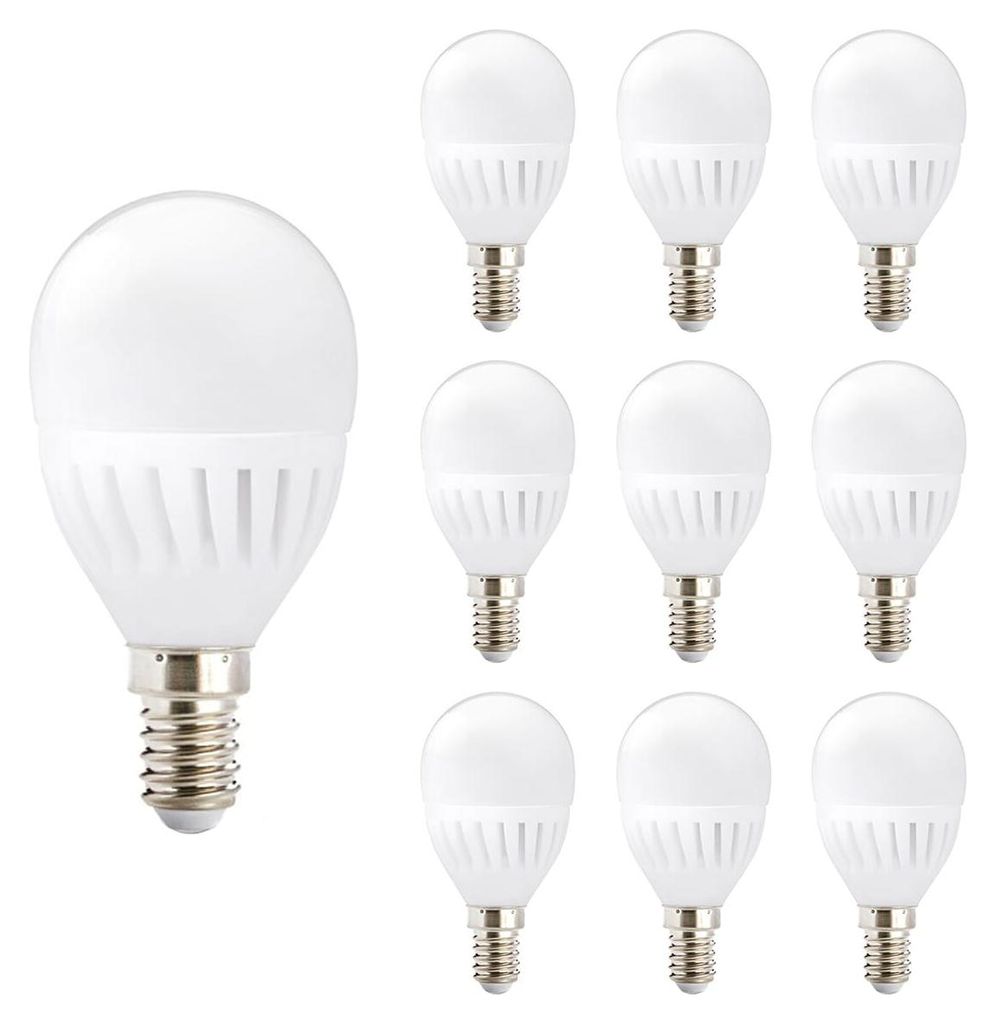 Kobi Premium LED-Lampe E14 - 9 W - 900 lm - 3000 K Warmweiß - 230 V - Ø 45 mm - Für Tisch-, Nachttisch- oder Kompaktleuchten - 10 Stück
