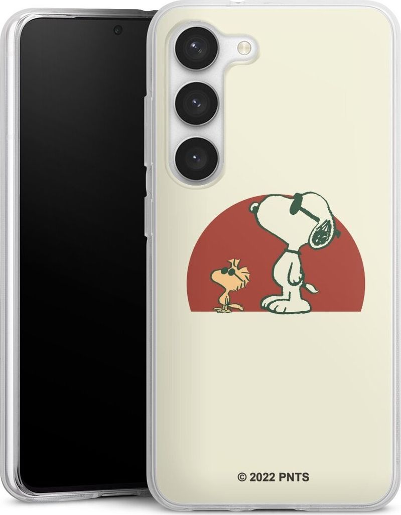 DeinDesign Handyhülle für Samsung Galaxy S23 Silikon Hülle Case Smartphone Schutzhülle Offizielles Lizenzprodukt Snoopy Kindheit