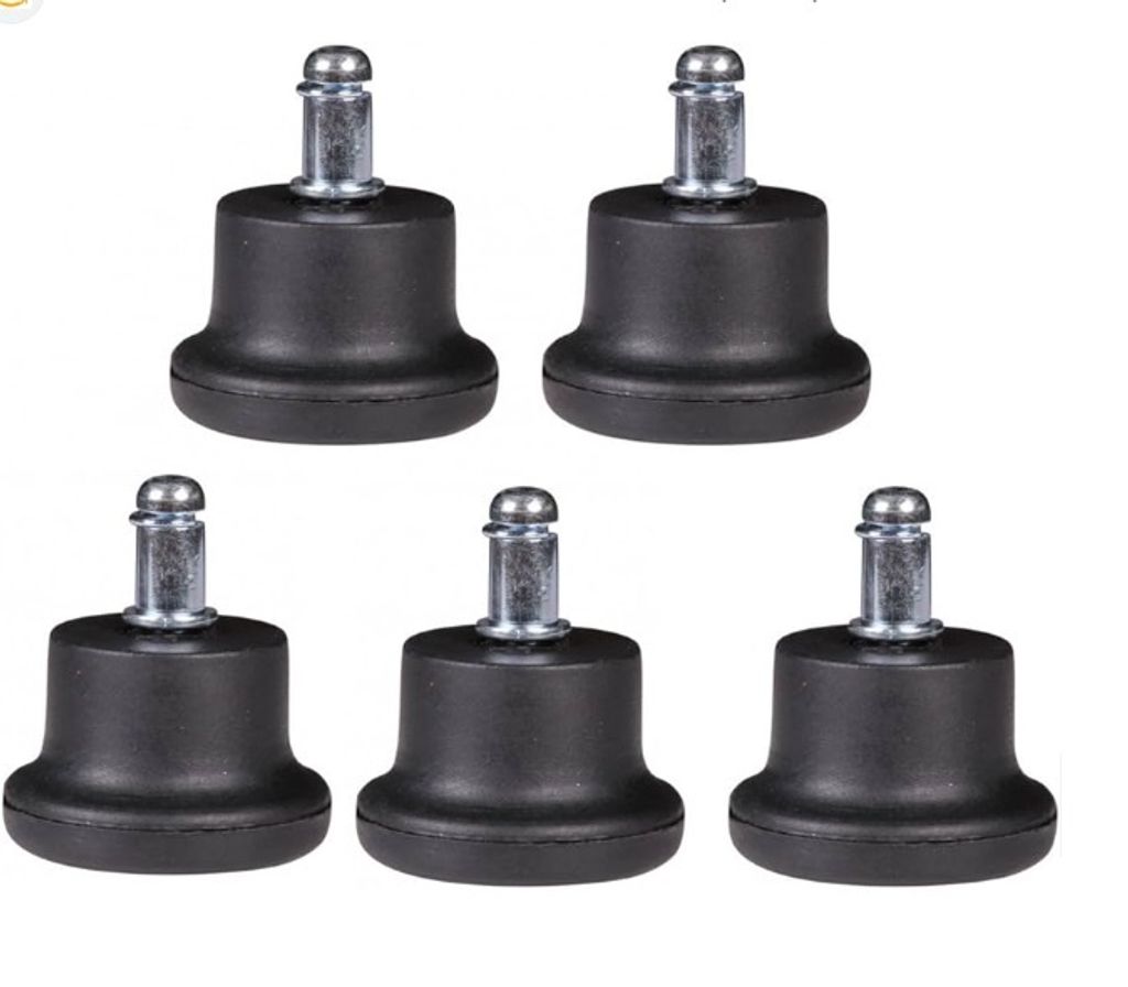 5x Fußgleiter 11mm Stift Hartbodenrollen Fußgleiterset für Produktbild 