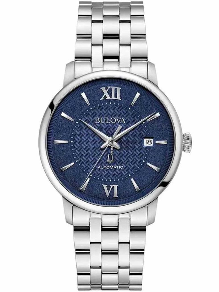 Bulova 96B447 Herrenuhr Automatik Hudson Stahl/Blau