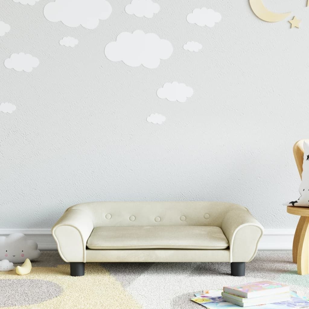 "SALE 2026"Kindersofa - elegantes Design - Sofa Baby/Kinder Sofa - Creme 70x45x26cm Samt Promotion130909 - Kindersofas