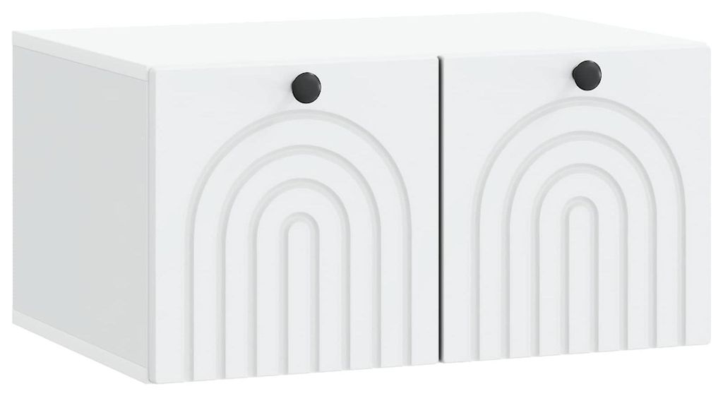 Wandmontierter TV-Schrank Weiß 59,5 x 41 x 30 cm Holzwerkstoff