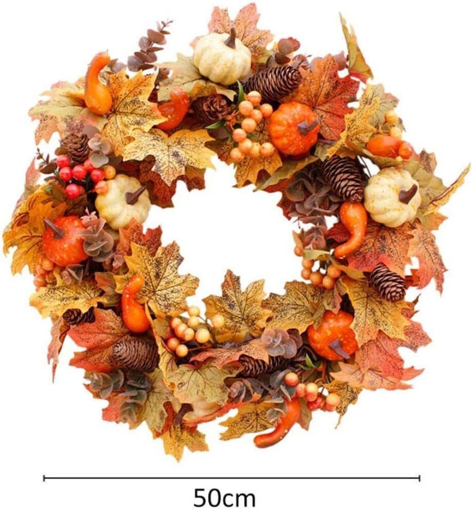 Türkranz Herbst, Kranz Herbst, Ahornblatt Türkranz, Kürbis