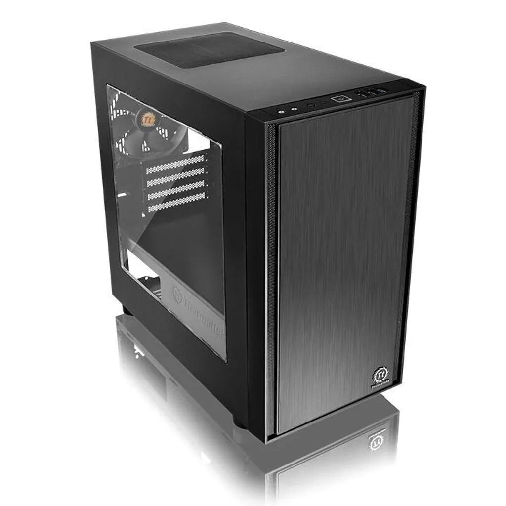 Case PC Thermaltake Versa H17 Window Nero - Mini Tower Gaming Elegante - 3