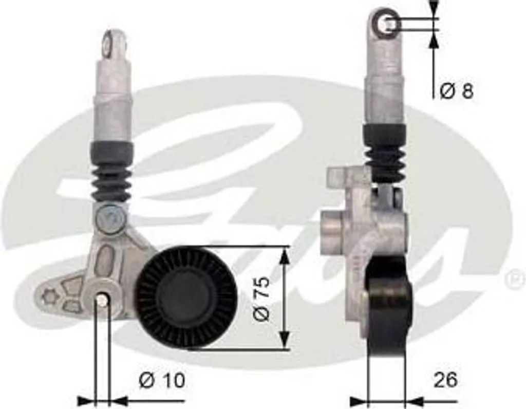 Rouleau tendeur GATES T39099 pour courroie OE 059145201E Audi A6 4F A4