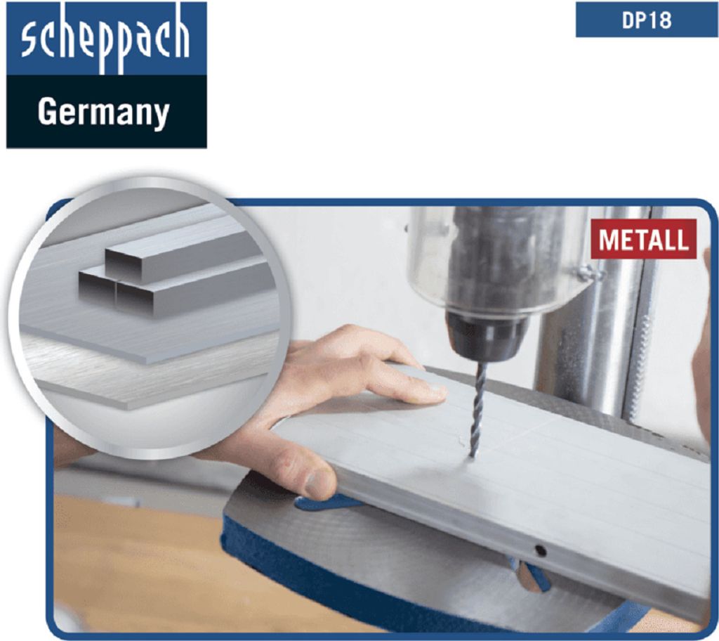 SCHEPPACH DP18 Ständerbohrmaschine Tischbohrmaschine Produktbild 7