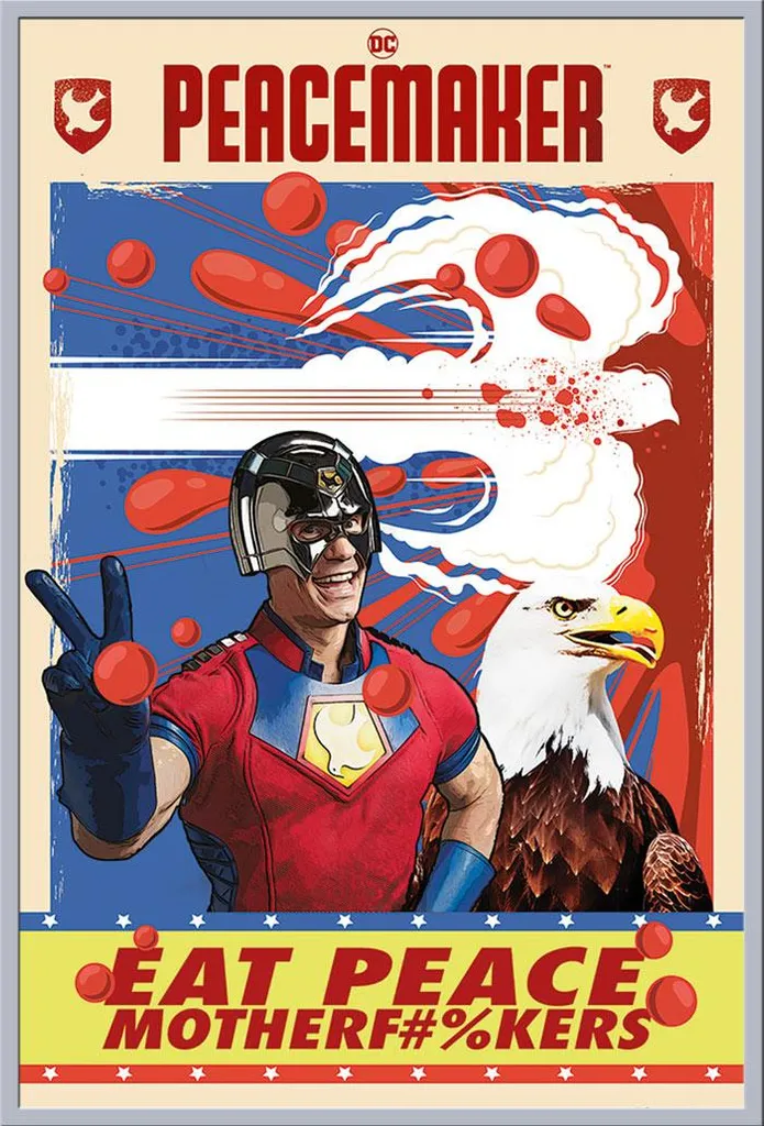 Affiche Peacemaker encadrée vitre acrylique incassable cadre Shinsuke