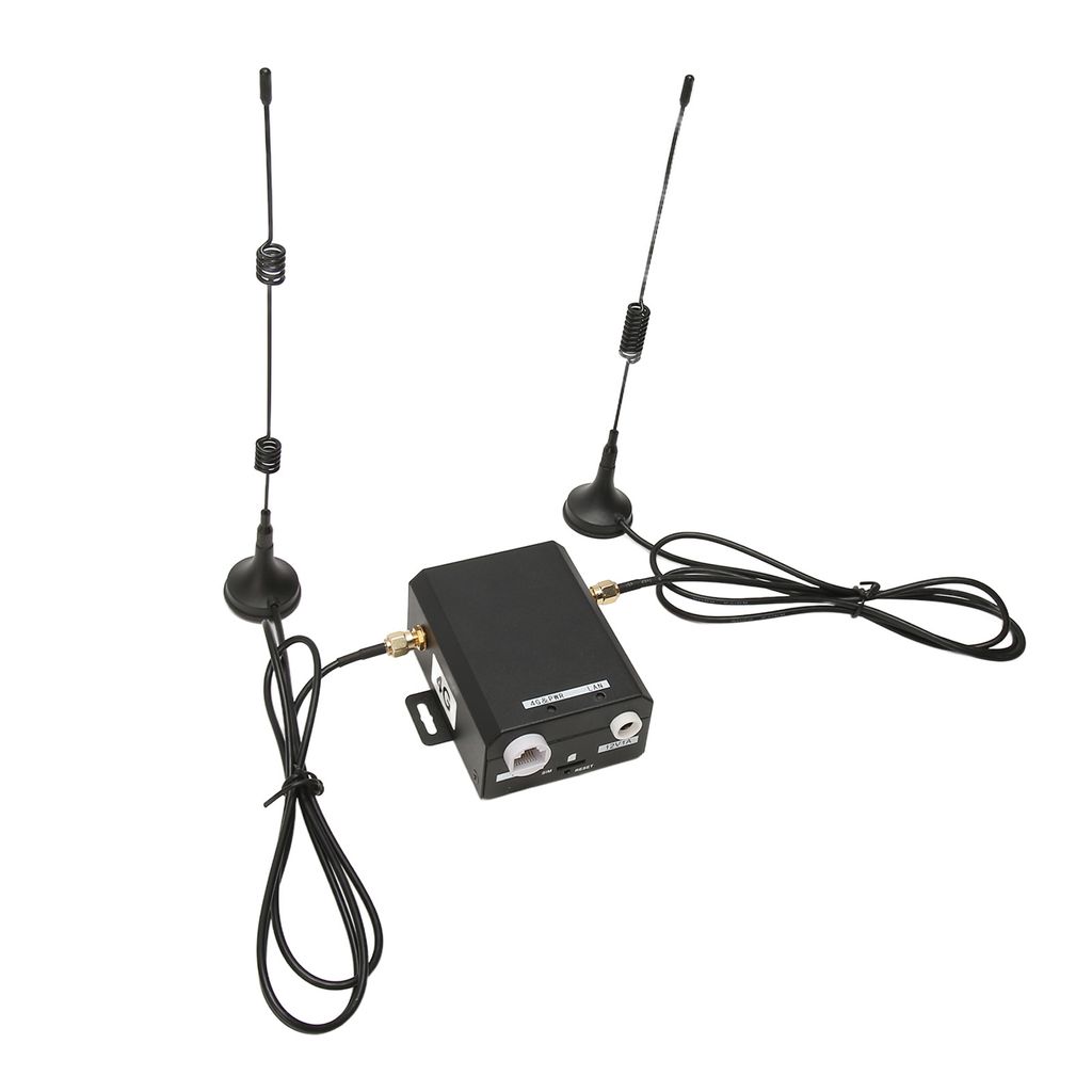 Industrieller 4G LTE Router 150Mbps Nano SIM Karten Slot 16 Benutzer Metallgehäuse Mobiler WiFi Hotspot mit 2 Antennen 100?240V EU Stecker