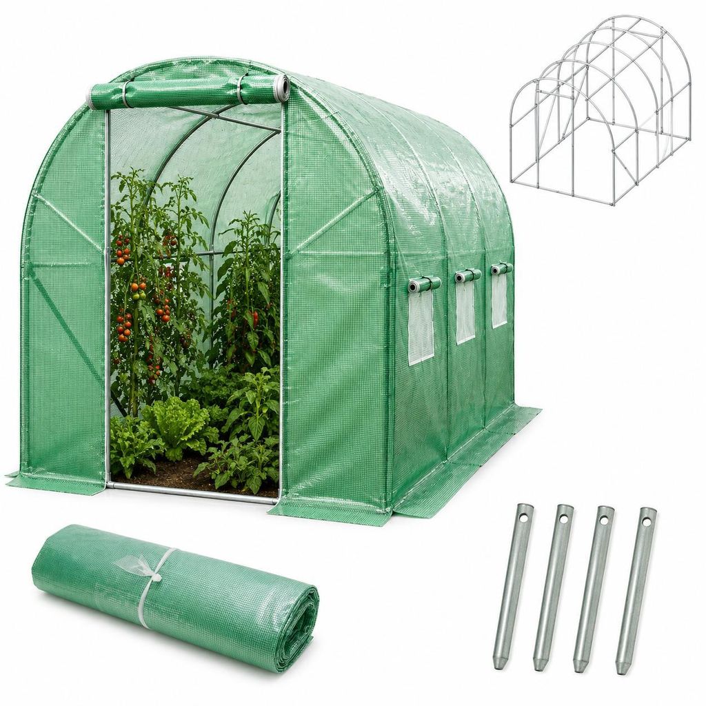 Folien Gewächshaus TOM GH-600 | 6 m² 200×200×300 cm (B×H×T) Produktbild 
