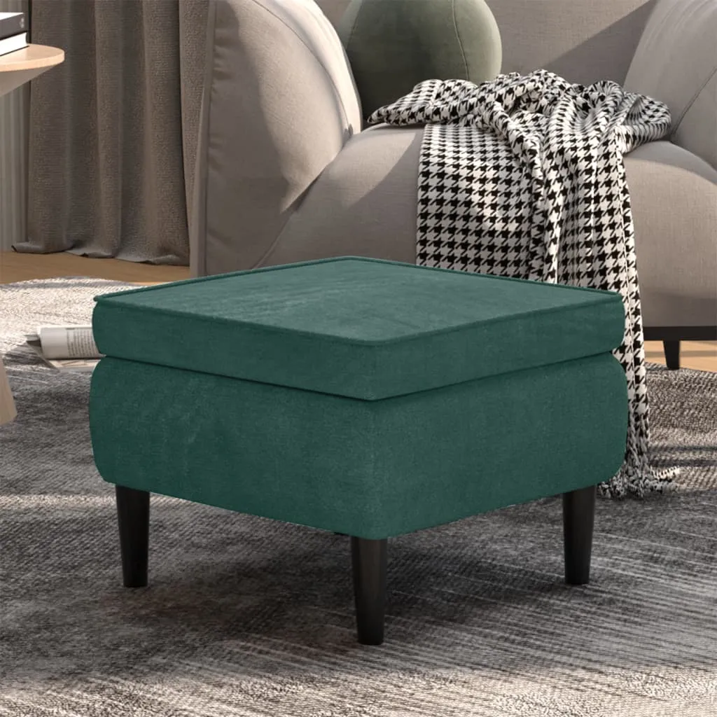 Sgabello in Velluto Verde Scuro e Legno: Comfort Moderno 2025