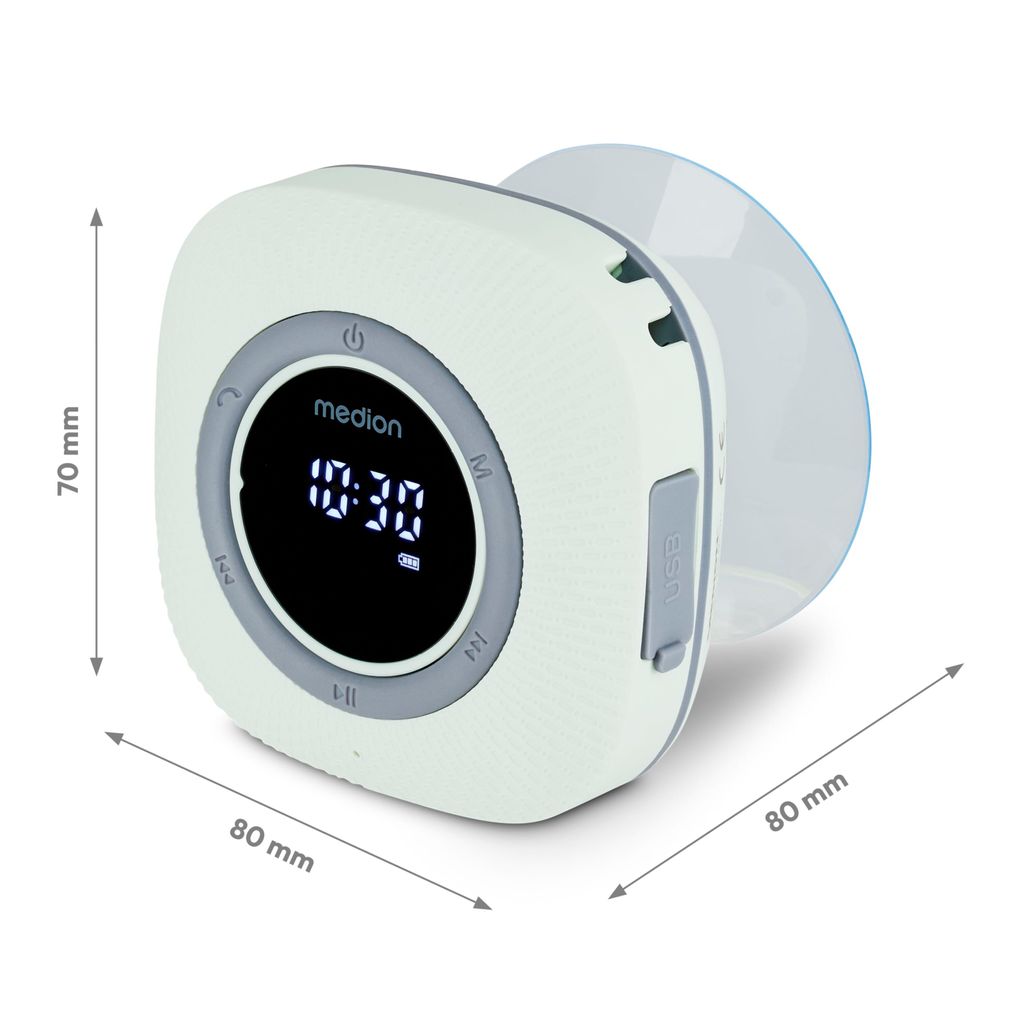 MEDION S66884 Duschradio mit Bluetooth (Badradio, UKW Produktbild 7