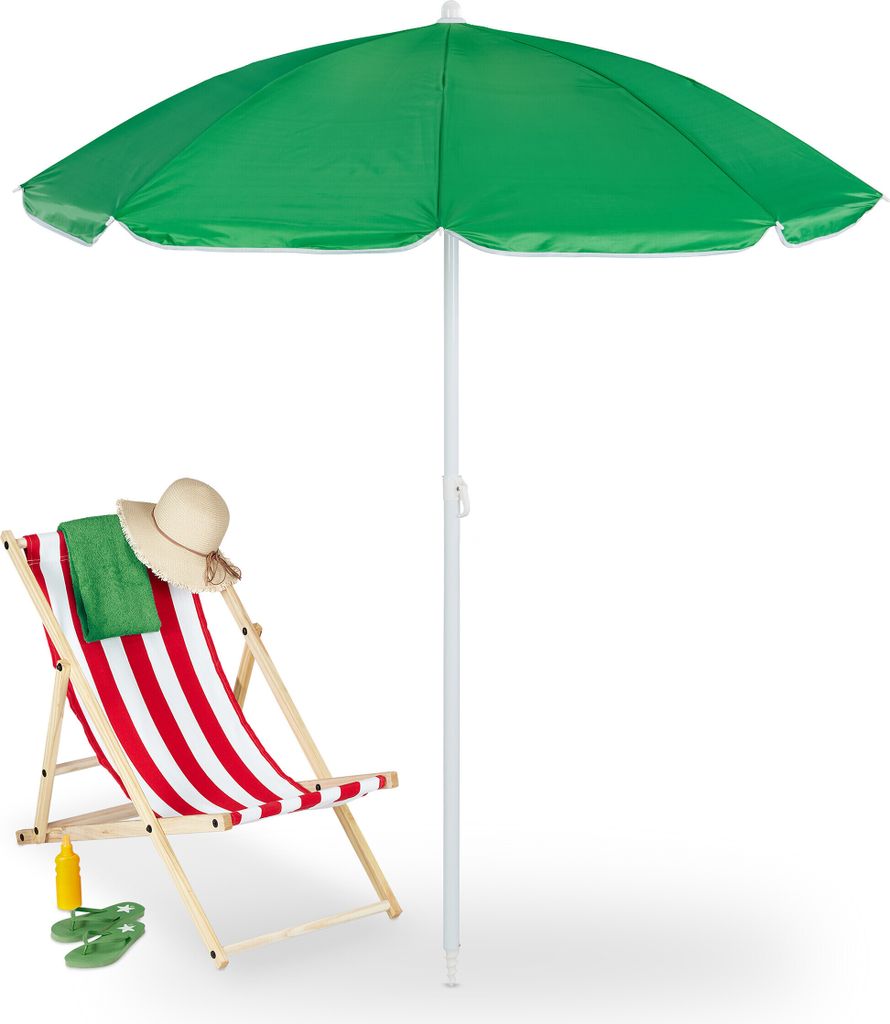 relaxdays Grüner Sonnenschirm 160 cm
