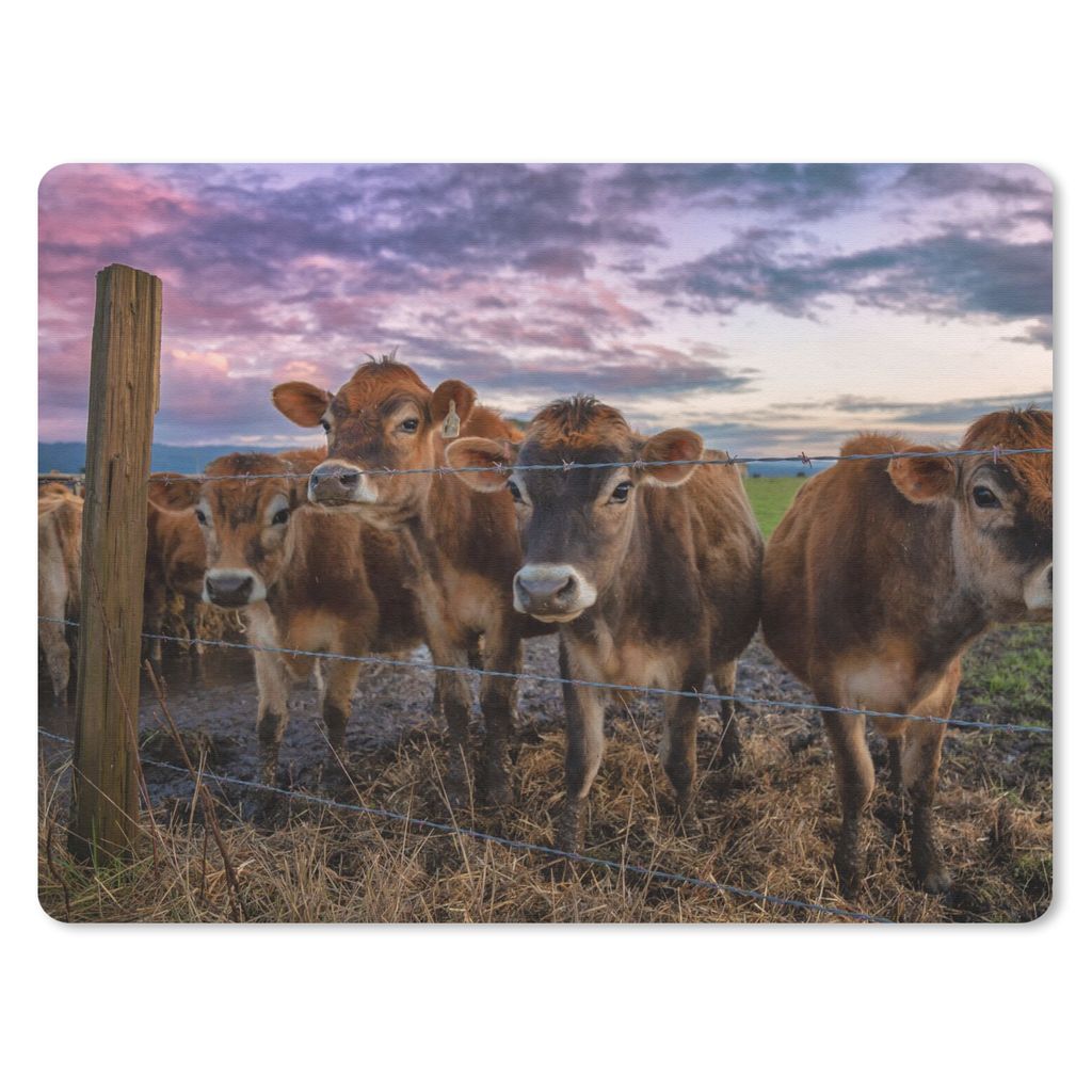 MuchoWow Mauspad Mousepad Kuh - Tiere - Kühe 23x19 cm - Mousepads - Maus Mat - Pad - Mausunterlage - Schreibtischunterlage - Mauspad