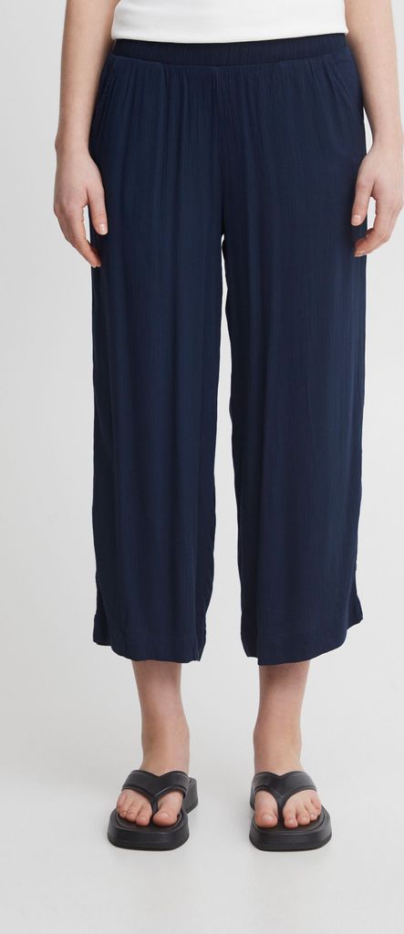 ICHI IHMARRAKECH Damen Hose Stoffhose 100% EcoVero nachhaltige Viscose bequemer Elastikbund
