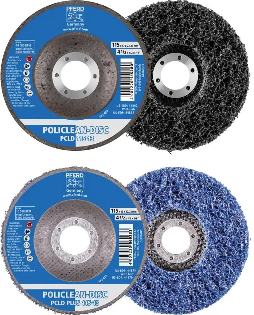 PFERD POLICLEAN PLUS PCLD 125mm - Disco Vello Pulizia Professionale 22,3mm