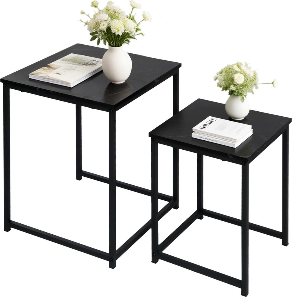 Quadratischer Sofatisch Set Couchtisch 2er Set 30x40CM/40X50CM