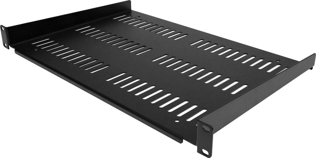 StarTech.com 1HE 19 Zoll Fachboden für netzwerk schrank - Freitragende perforierte Rack ablage für Serverschrank/Rack - Frontmontage - Belastbark...
