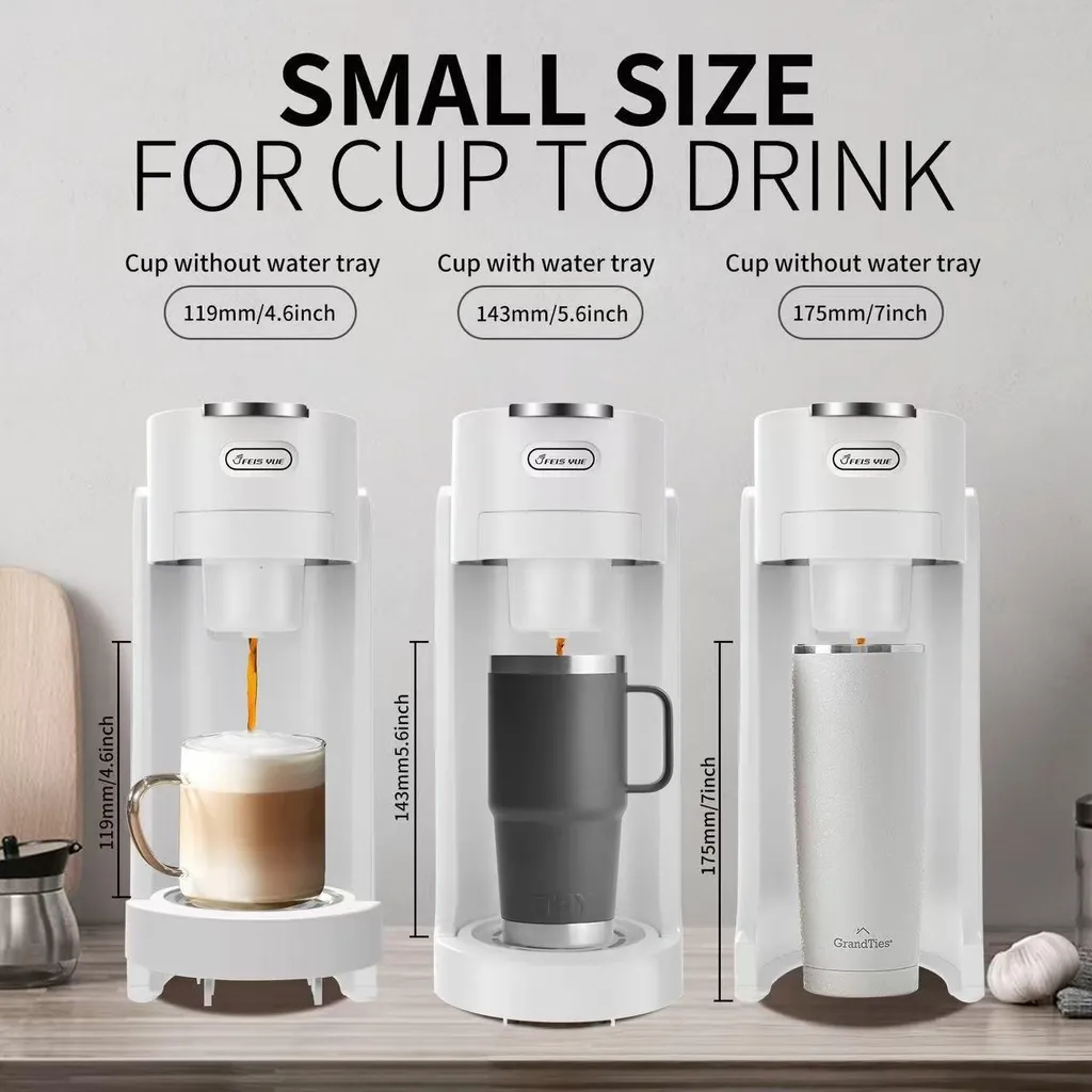 Machine à café Zimilo compacte compatible capsules K-Cup blanc espresso