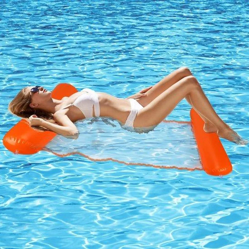 Matelas gonflable piscine stable pour adulte, transat flottant durable