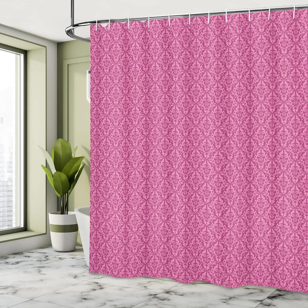 Tenda Doccia Damasco Rosa Vittoriano 175x180cm | ABAKUHAUS Elegance - 3