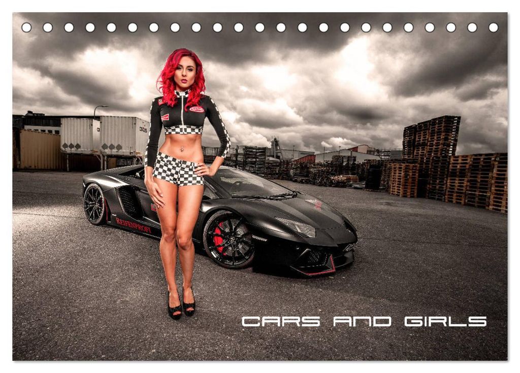 Cars and Girls (Tischkalender 2027 DIN A5 quer), CALVENDO Monatskalender