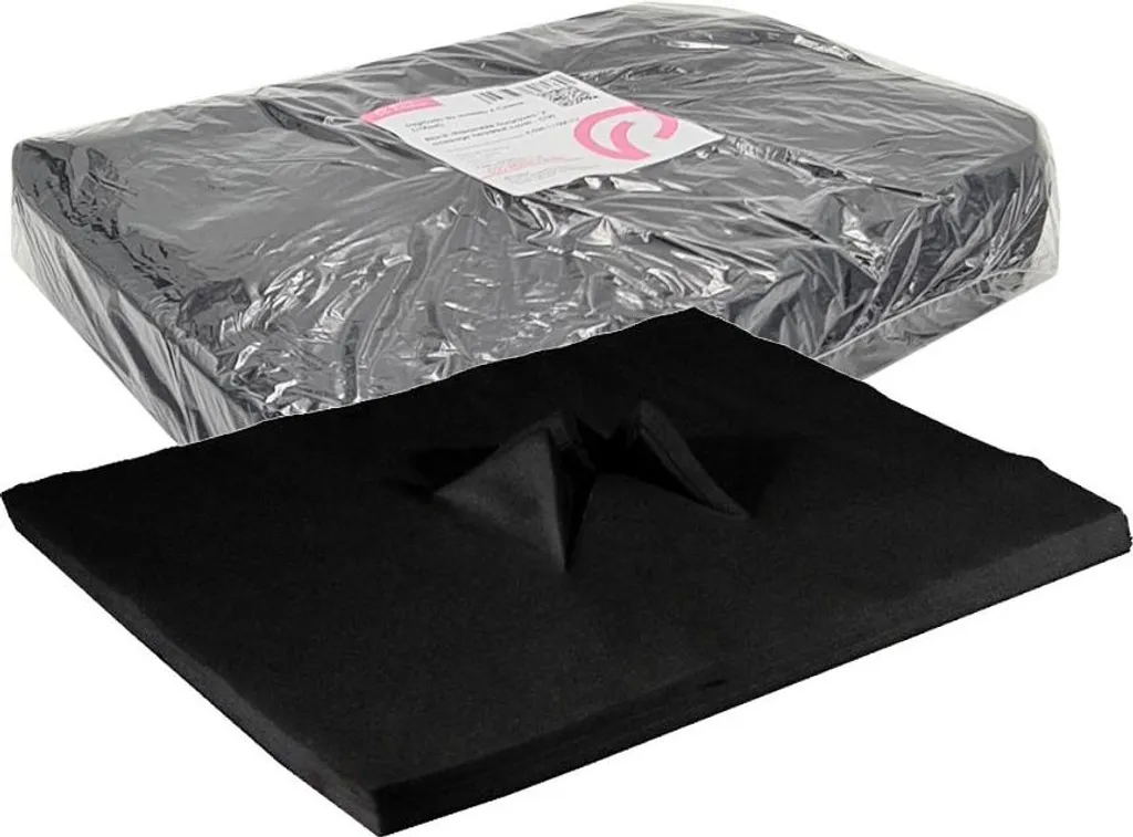 Coussin hygiénique visage avec découpe en X noir - Lot de 100 unités