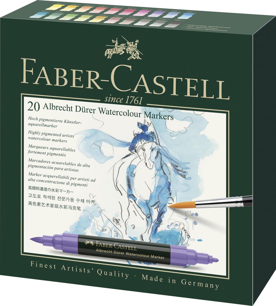 A box of Faber-Castell Albrecht Dürer Watercolour Markers.
