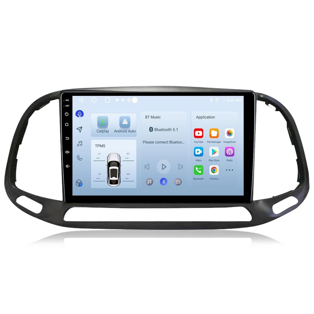 Autoradio Android 9 pouces 64 Go pour Fiat Doblo 2015-2019 Image du produit 