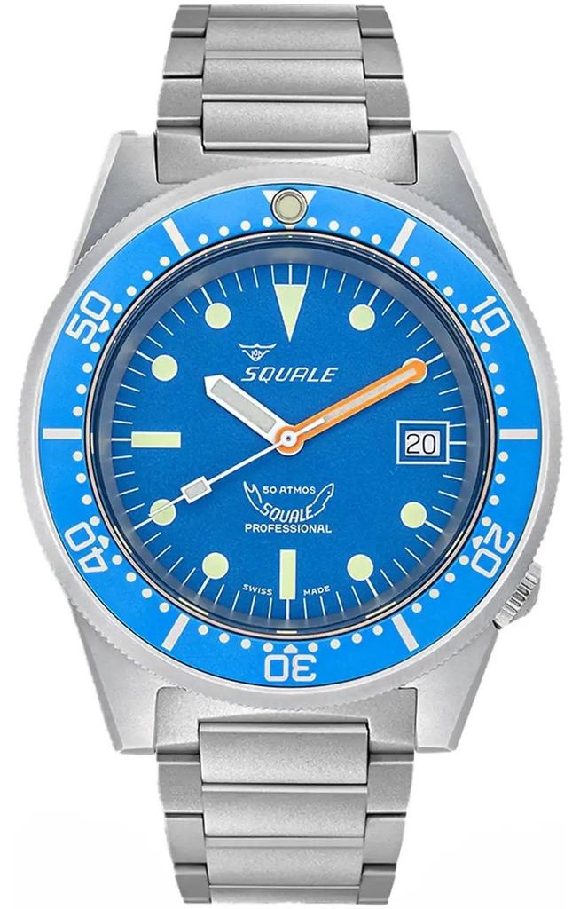 Zegarek  Squale 1521BLUEBL.SQ20S srebrny Zdjęcie produktu 