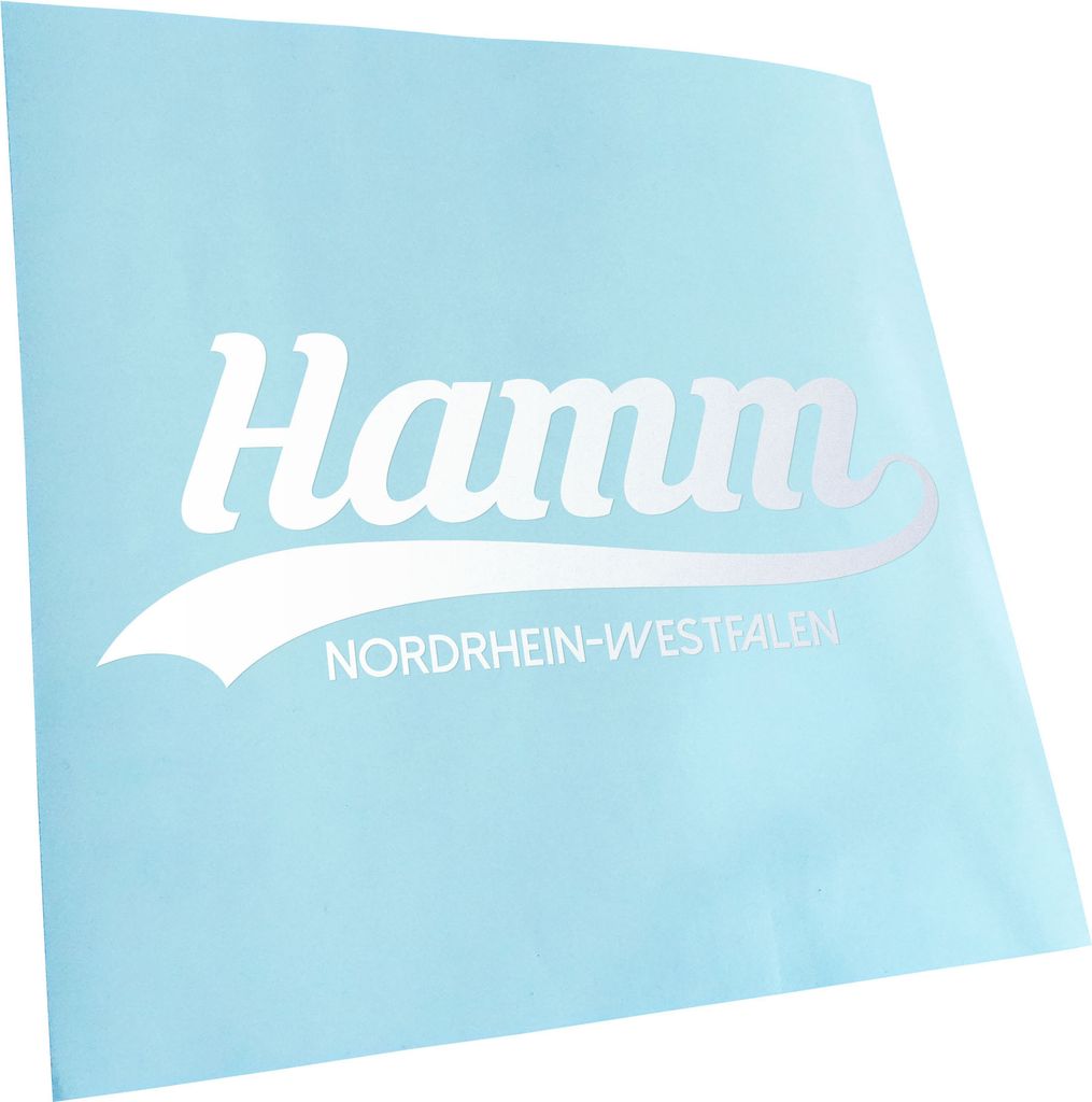 Kiwistar - Autoaufkleber - Hamm Nordrhein-Westfalen - Mattweiss - 30x11cm - Aufkleber für Auto, Laptop, Fahrrad, LKW, Motorrad mehrfarbig JDM Deca...