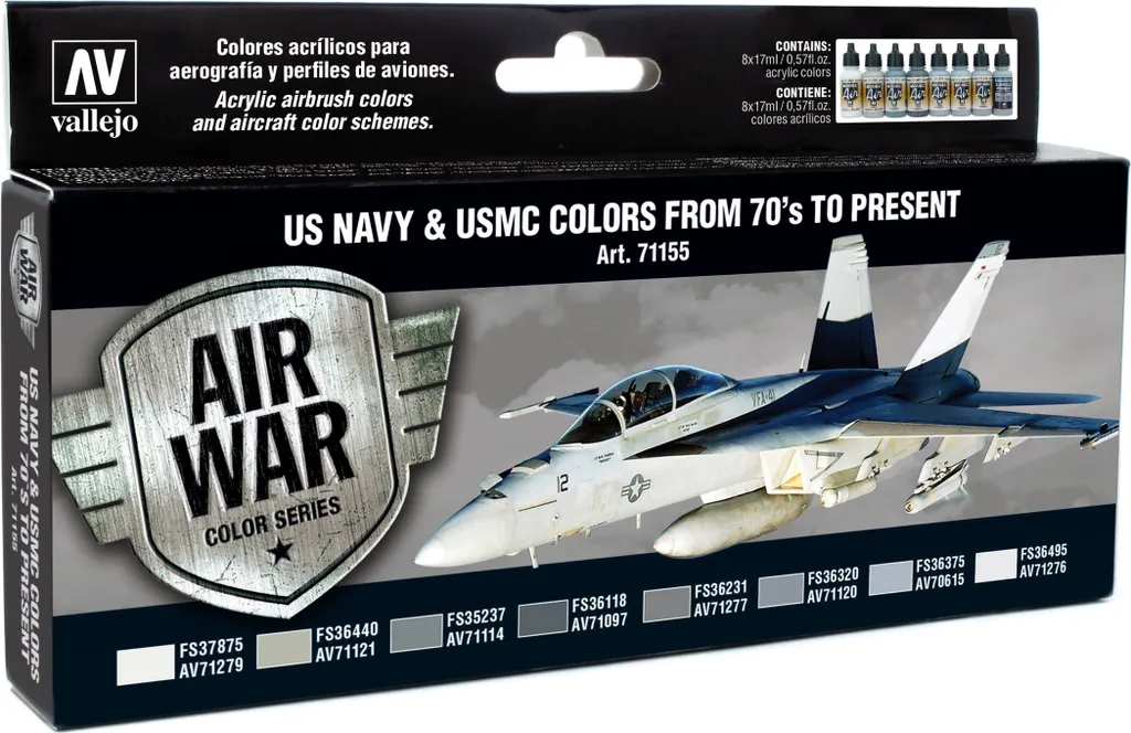 Peinture Aérographe Vallejo Haute Fidélité pour Couleurs US Navy USMC