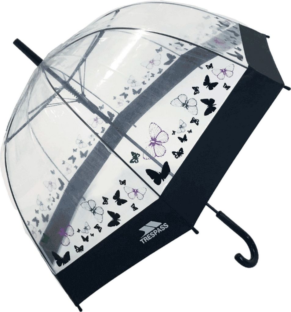 Průhledný deštník Trespass Papillon TP3485 (jedna velikost) Obrázek produktu 