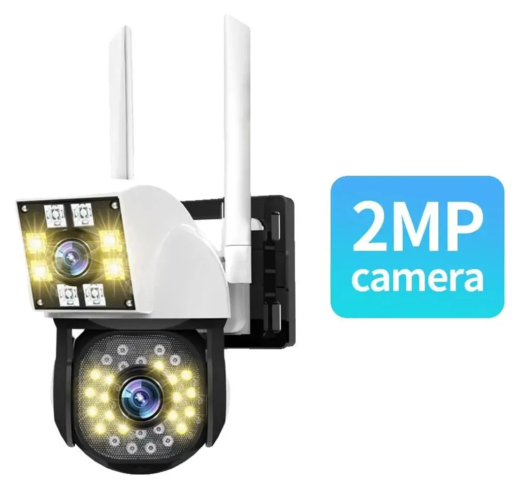 Caméra de sécurité 1080P K15-2MP avec vision nocturne couleur et prise UE