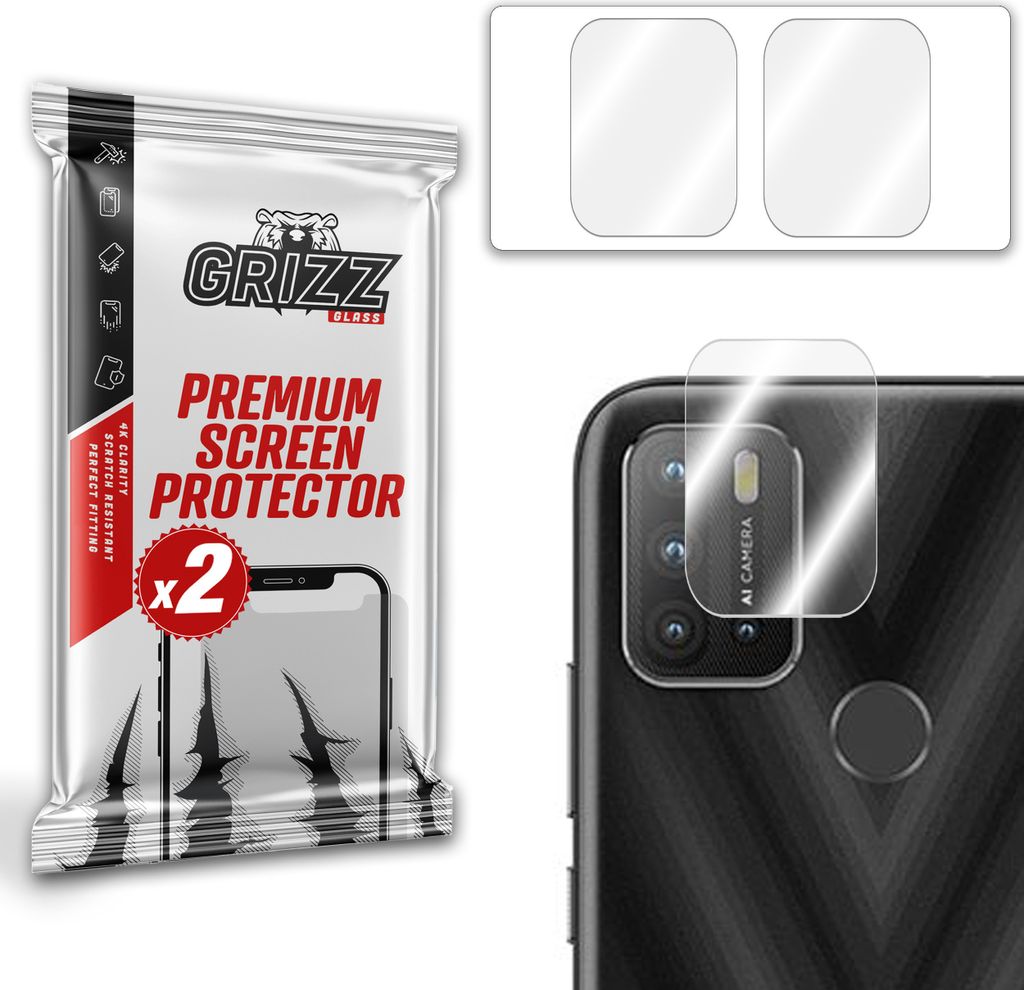 GrizzGlass HybridGlass Kameraglas für HTC Wildfire E2 Play