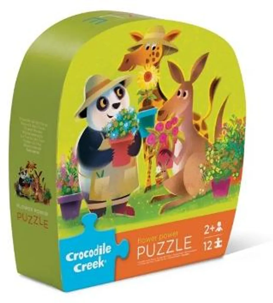 Puzzle Crocodile Creek Fleurs Flower Power - Mini-puzzle de 12 pièces