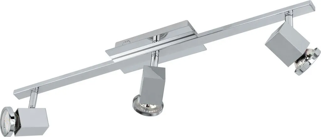 Eglo Zabella Plafonnier Spot LED 3 Flammes Chrome pour Salon Moderne