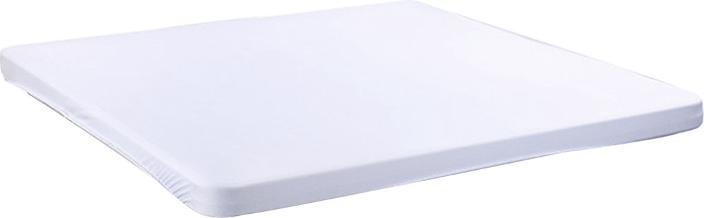 Quadratische, maßgeschneiderte Tischdecke, 85,9 x 85,9 cm, dehnbare Tischdecke, elastische Cocktail-Topper-Tischdecke