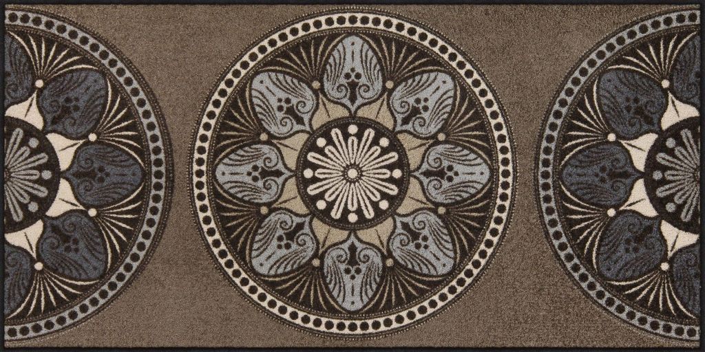 Salonloewe YARA taupe Fußmatte Wohnmatte 75 x 150 cm