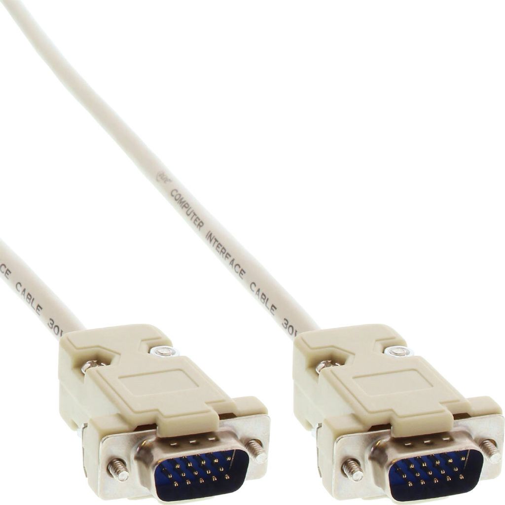 InLine VGA Kabel, 15pol HD Stecker / Stecker, geschraubt, 2m