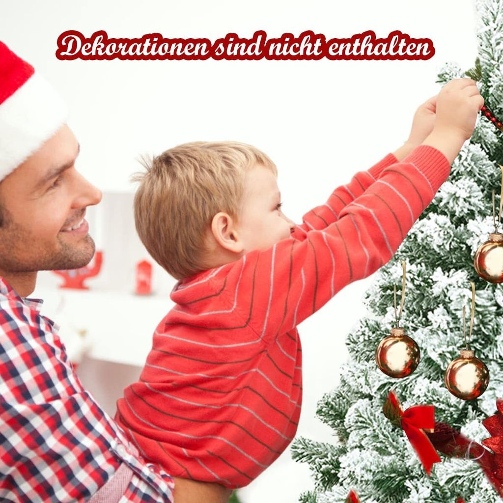 COSTWAY 225cm Künstlicher Weihnachtsbaum mit Schnee, Produktbild 5