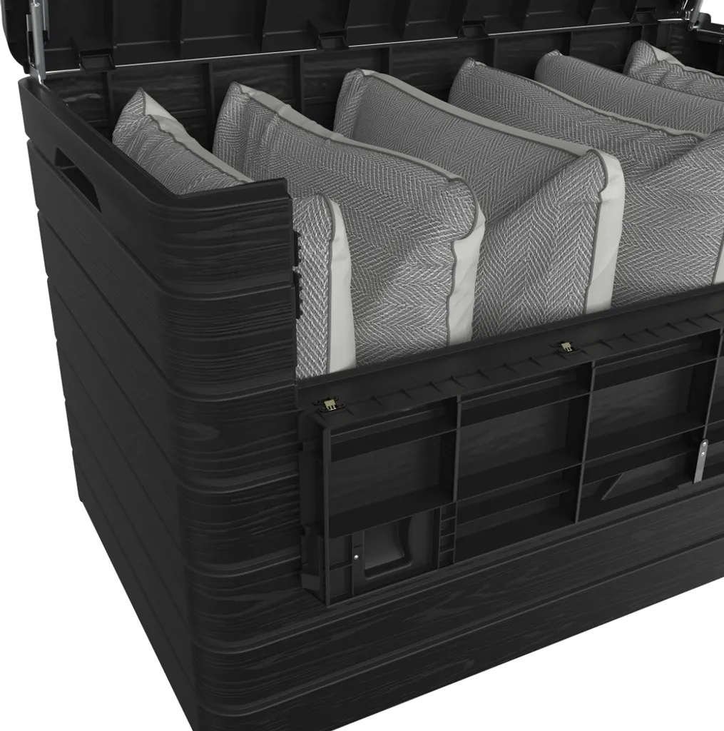 Coffre de Jardin XXL 970L Toomax Dolomiti en Résine Anthracite Robuste