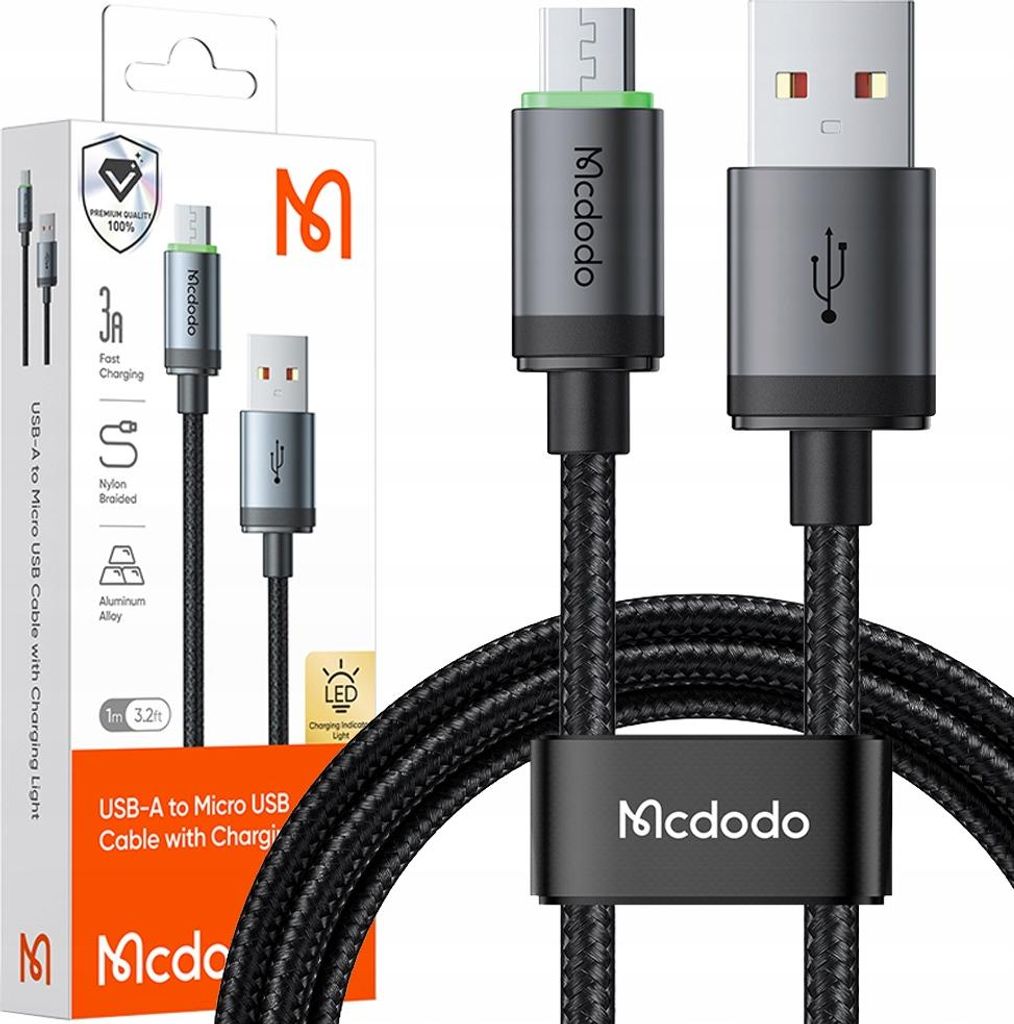 Mcdodo Micro Usb Kabel Schnellladung für Samsung Quick Charge 4.0 3A 1M