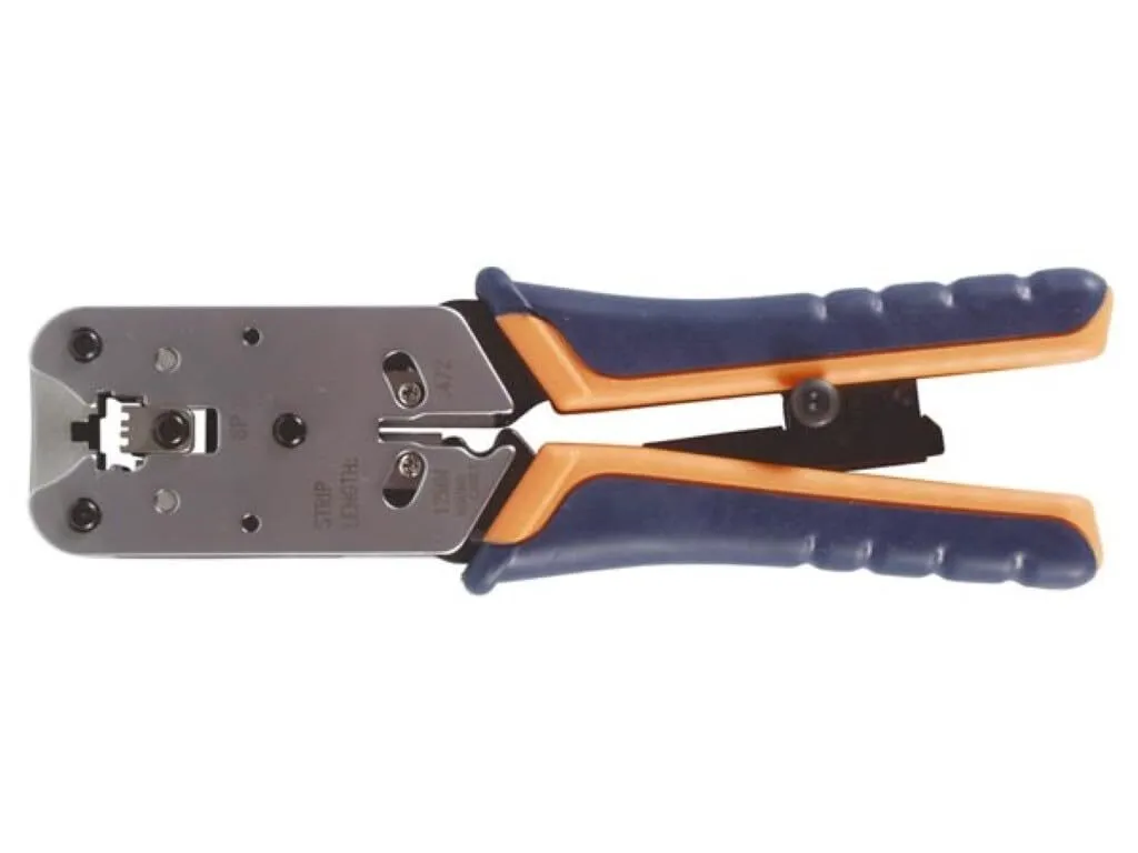 Pince à sertir RJ45 professionnelle pour connecteurs Western 8P8C noire