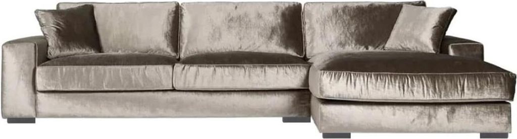 Braune Ecksofa Stoff Wohnzimmer Sofas Italienisches Design Couchen Polster Sofa